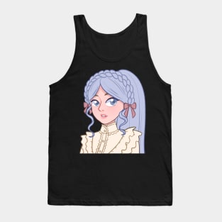 Lolita blue hair girl Tank Top